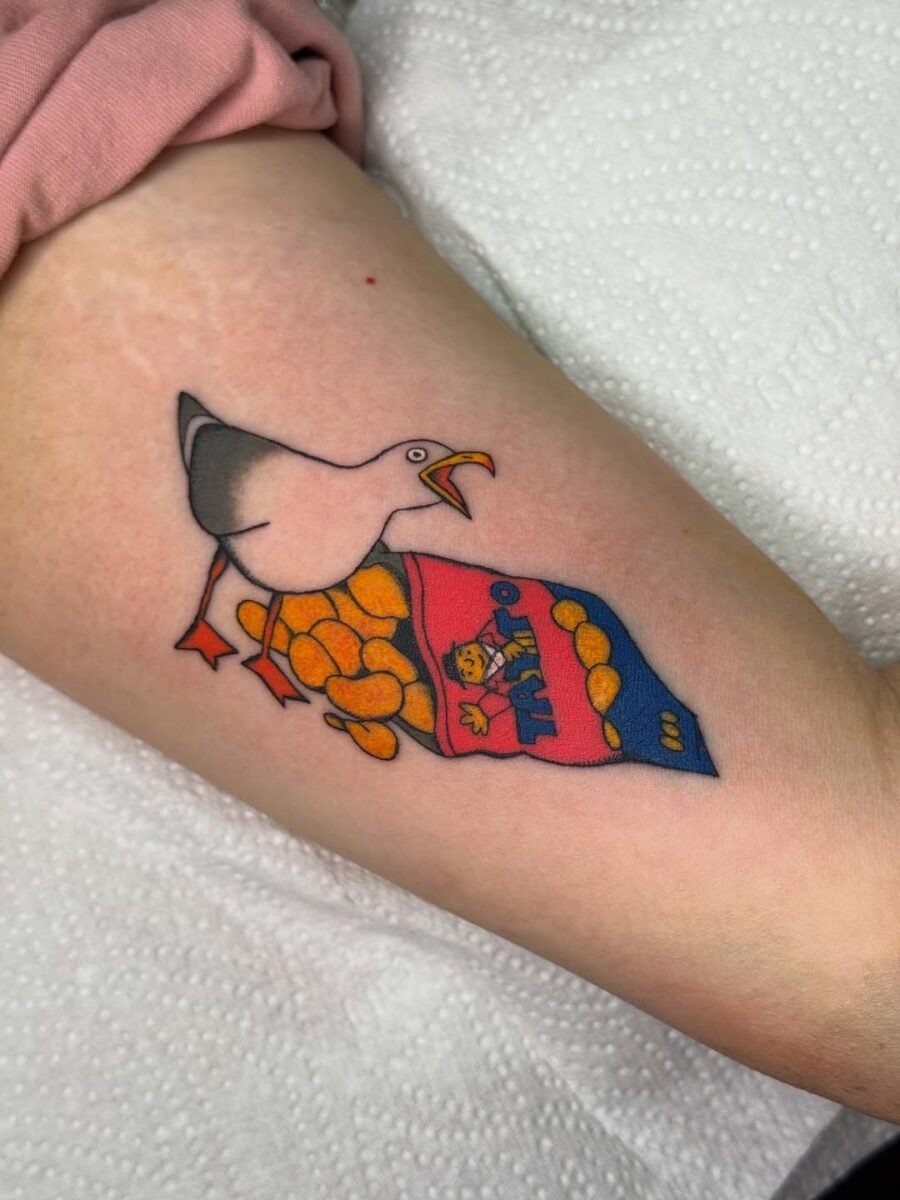 Quirky potato tattoos on fingers Tattoo Design