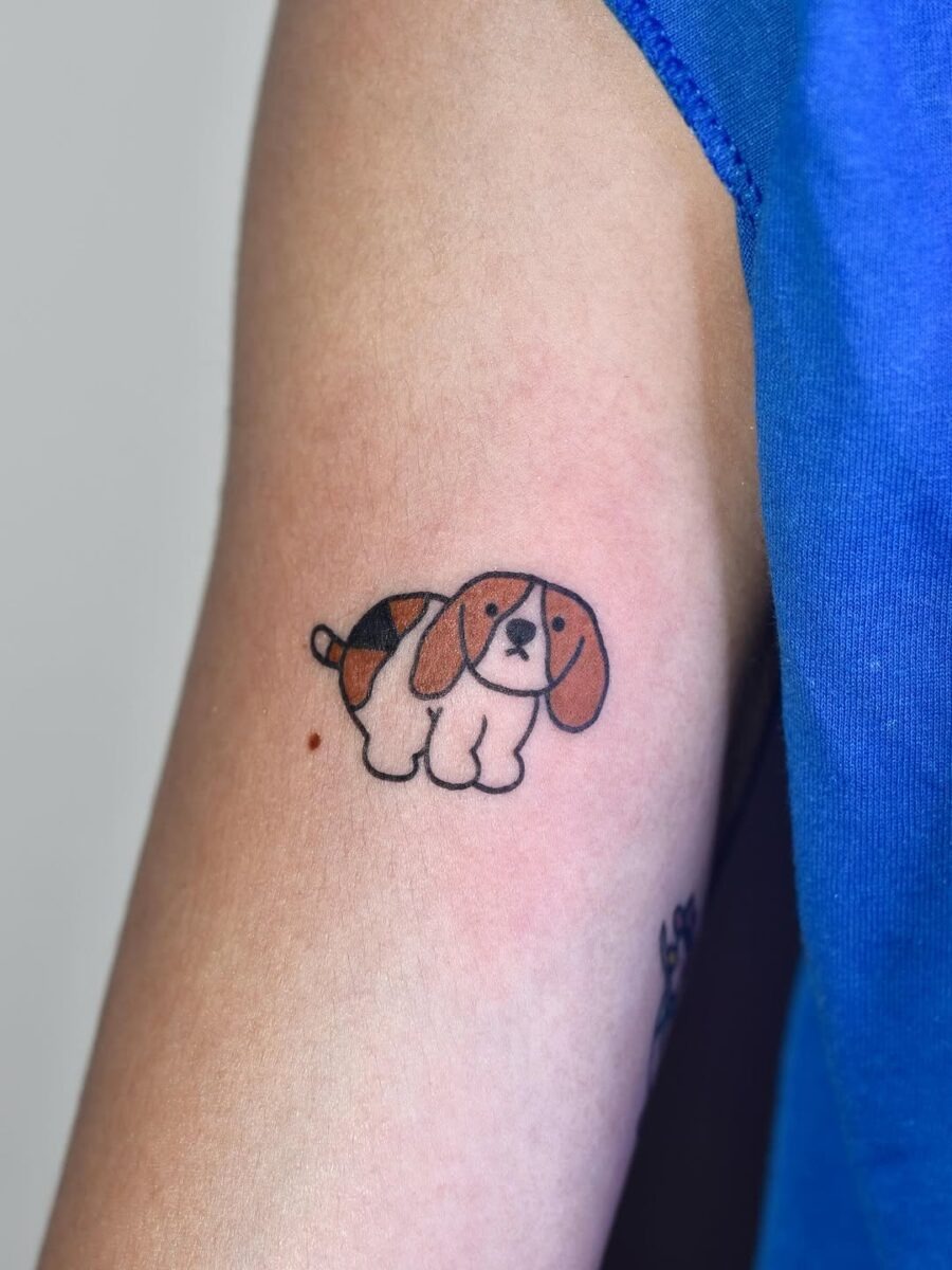 Whimsical eraser tattoo with a playful twist Tattoo Design