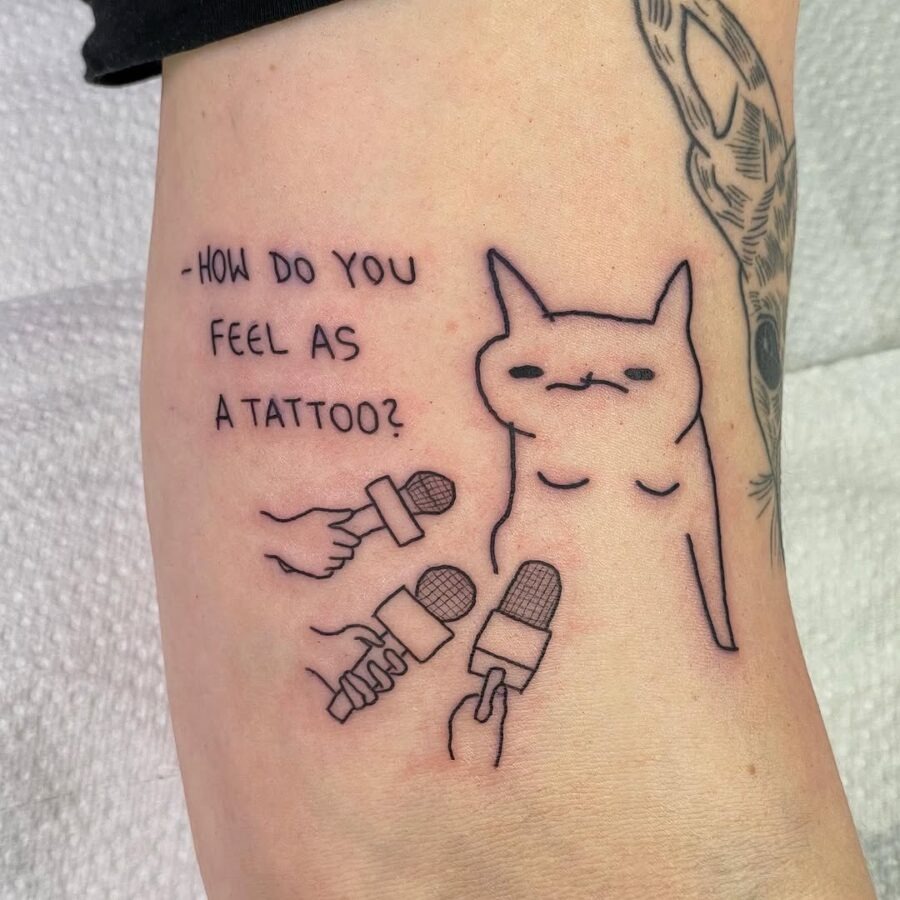 Whimsical Goose Tattoo: All Panic, No Disco Tattoo Design
