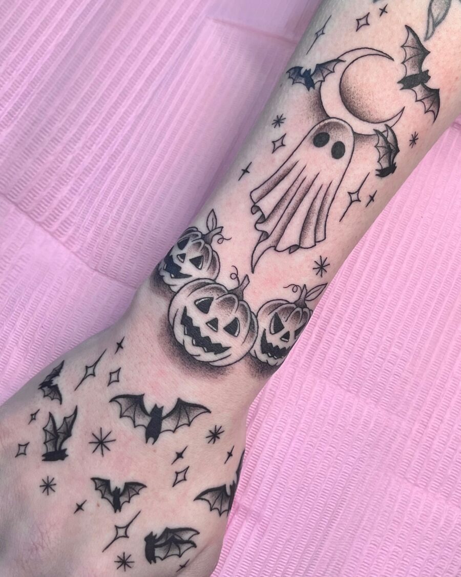 Creative Halloween tattoo designs for spooky vibes Tattoo Design