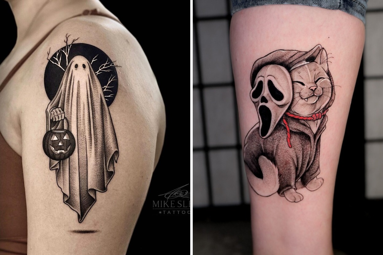 Delicate Halloween Tattoo Ideas That Perfectly Complement Your Style Featured Lookbook Collage
