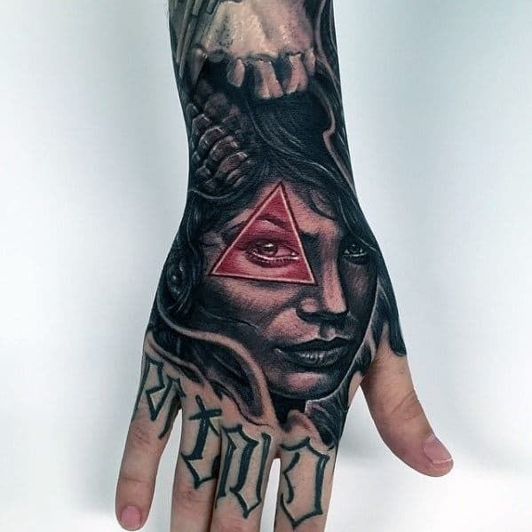 Beautiful Black and White Woman Hand Tattoos Tattoo Design