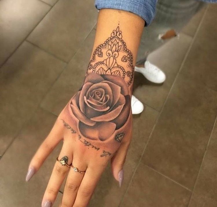 Henna Rose Hand Tattoo Design Tattoo Design