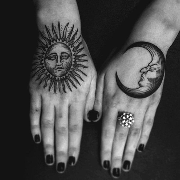 Matching Celestial Hand Tattoos Design Tattoo Design