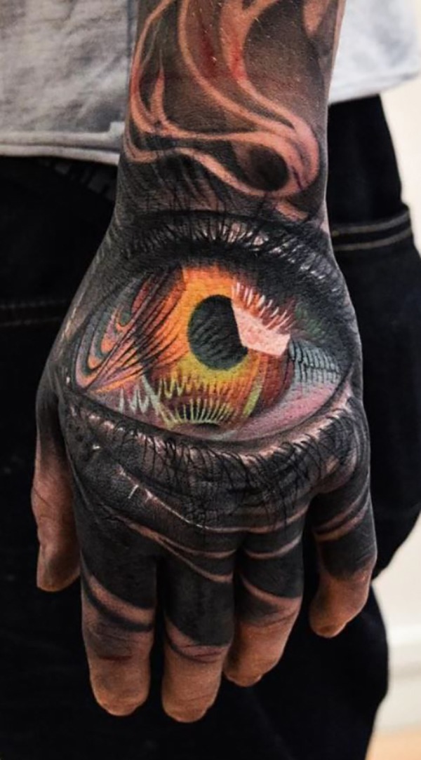 Realistic All-Seeing Eye Hand Tattoos Tattoo Design