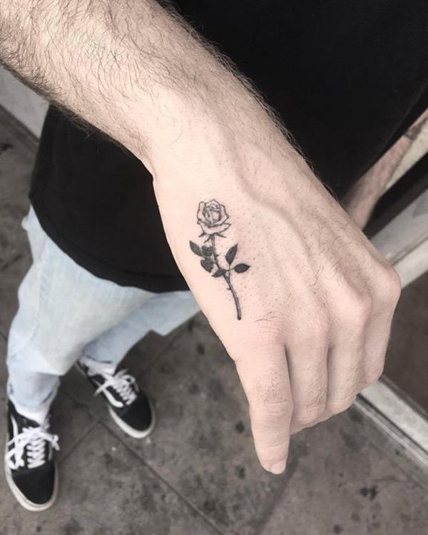 Simple and Cute Rose Hand Tattoo Ideas Tattoo Design