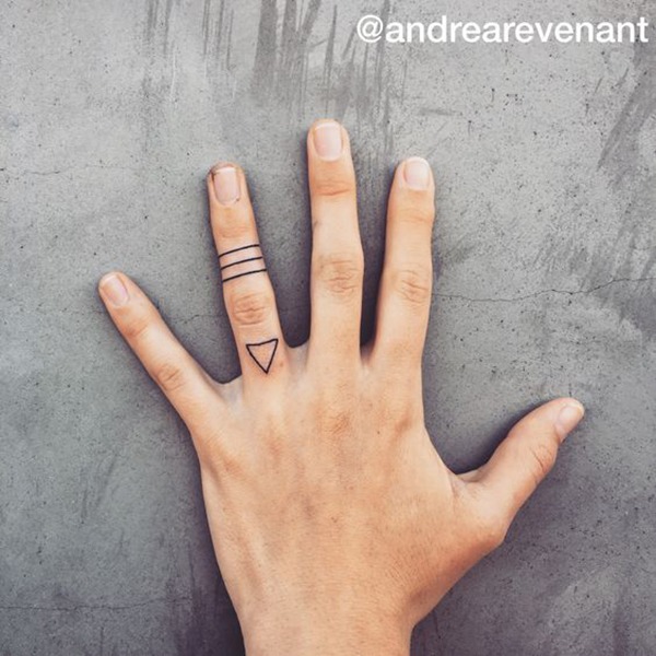 Simple Black Finger and Hand Tattoos Tattoo Design