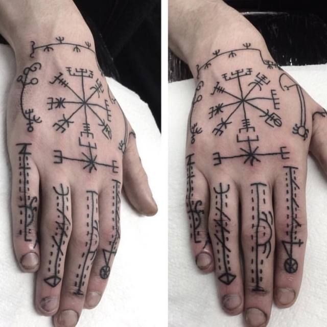 Simple Norse Rune Hand Tattoos Tattoo Design