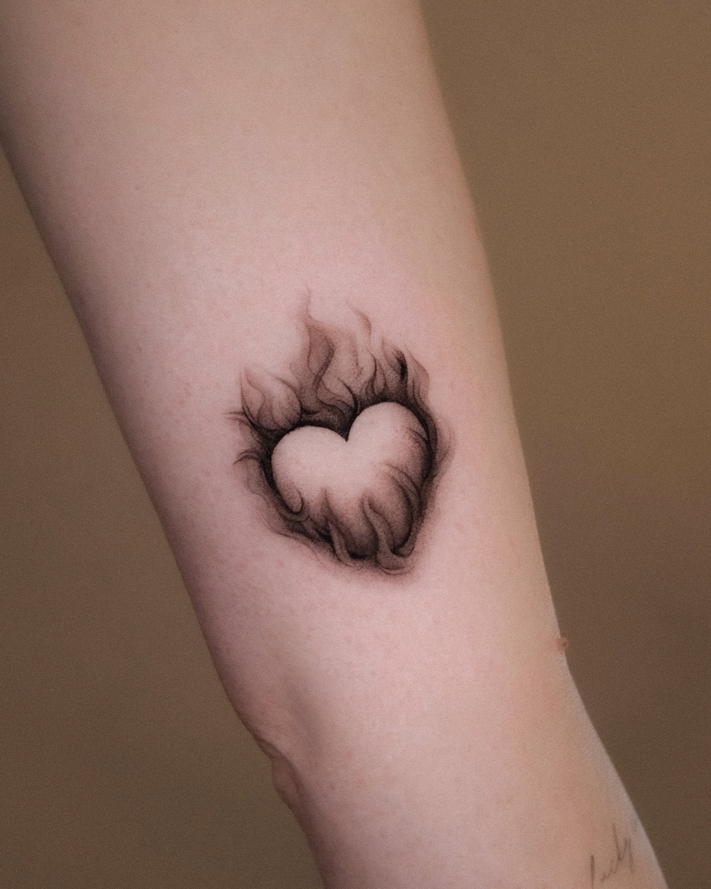 Flaming Heart Tattoo Tattoo Design
