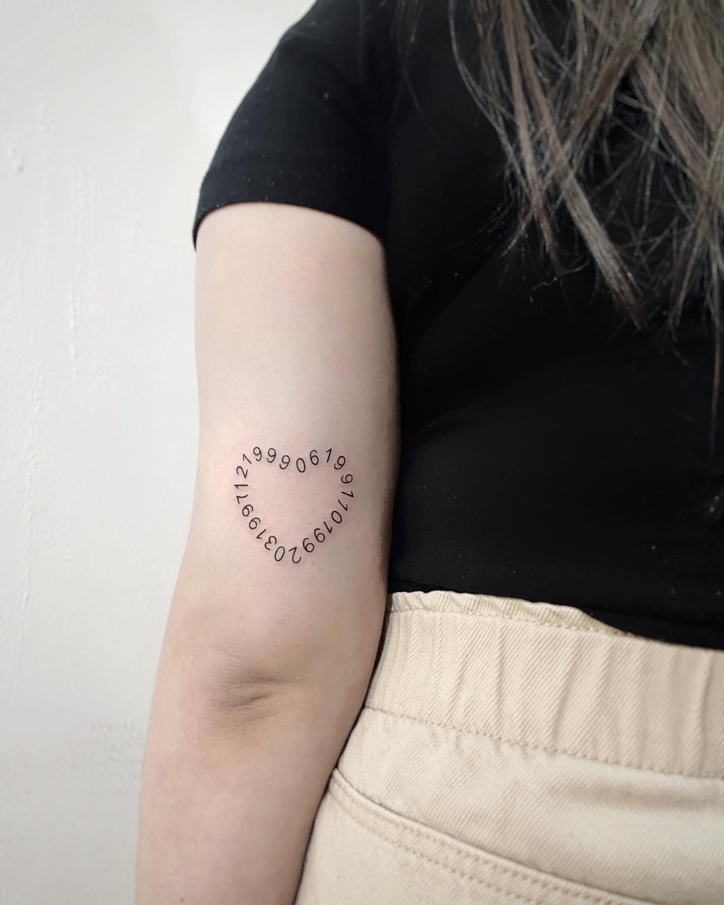 Heart Outline Date Number Tattoo Tattoo Design