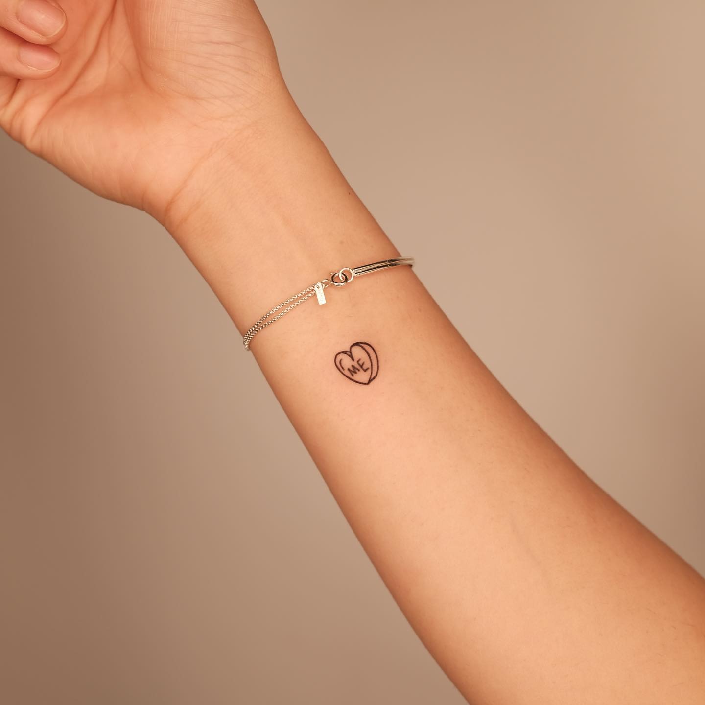Heart With ME Initials Tattoo Tattoo Design