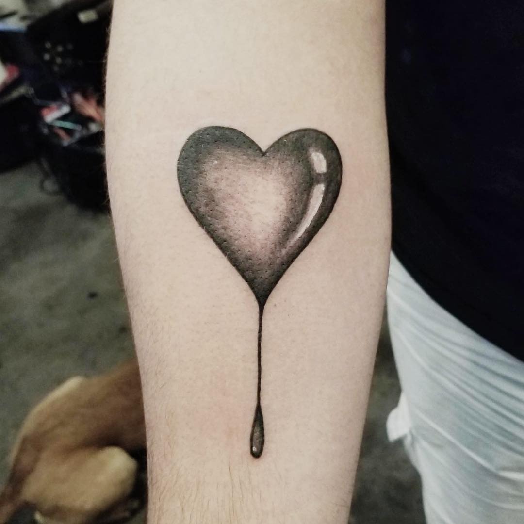 Melting Black Heart Tattoo Tattoo Design