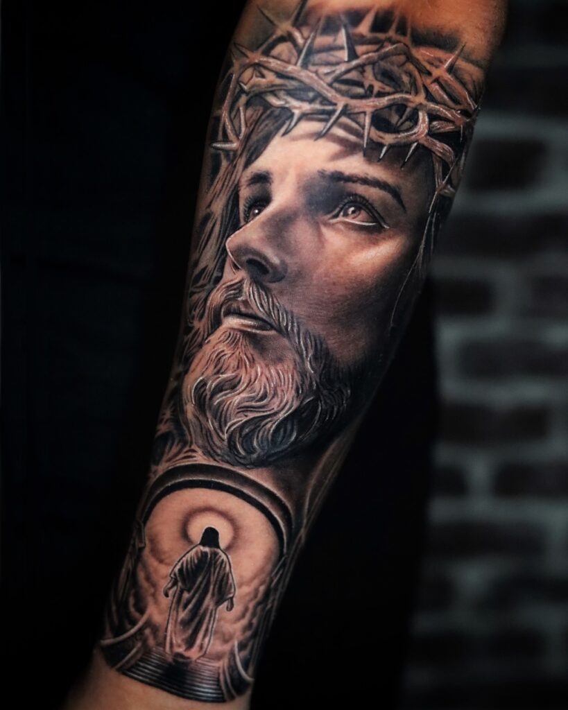 Crowned in Suffering and Glory Tattoo Tattoo Design