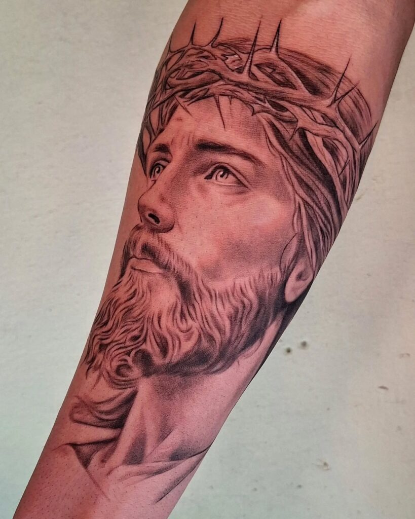 Sacred Gaze of Jesus Tattoo Tattoo Design
