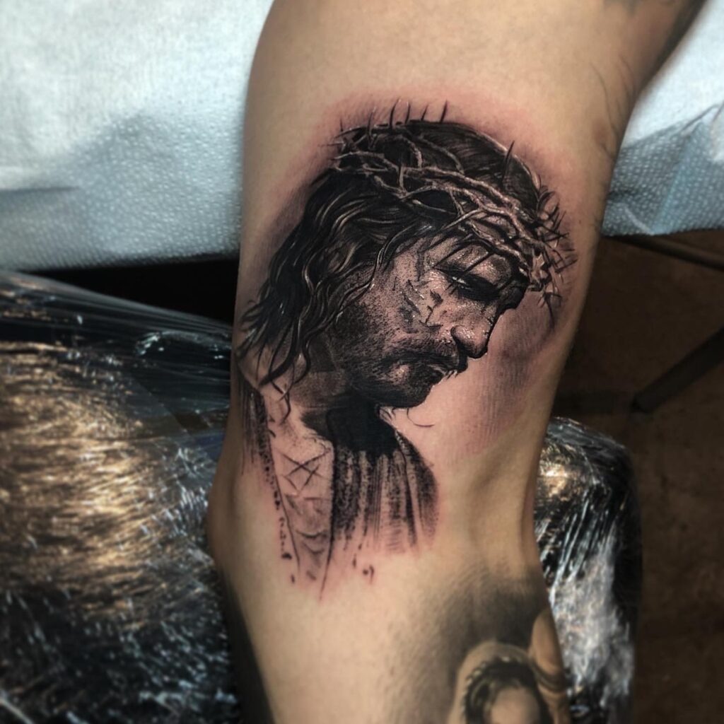 Sorrowful Christ Realism Tattoo Tattoo Design