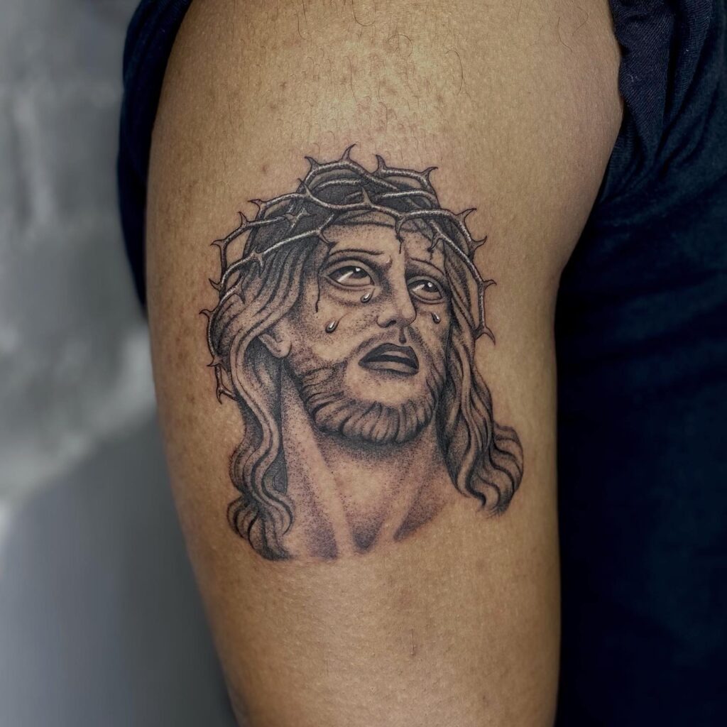 Weeping Christ Tattoo Tattoo Design
