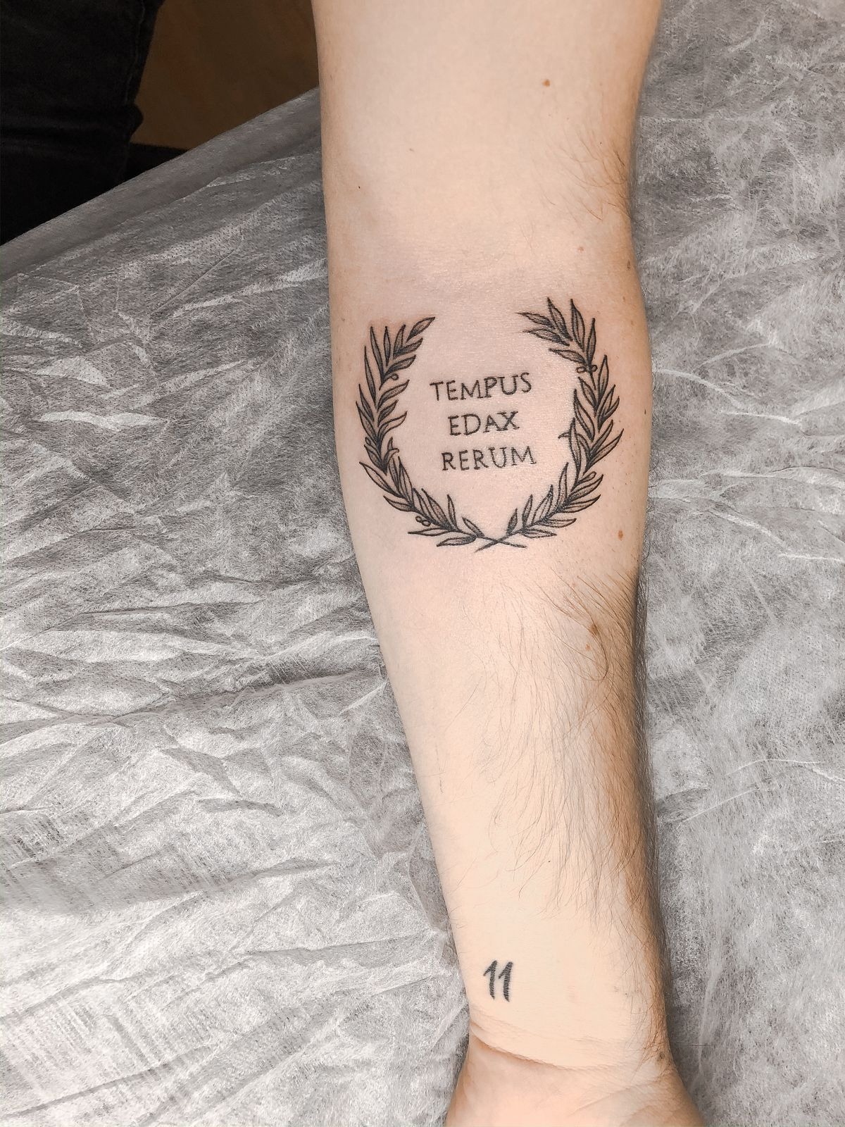Brain and Blossom Laurel Wreath Tattoo Design
