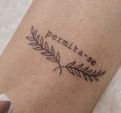 Petite Collarbone Laurel Crown Tattoo Design