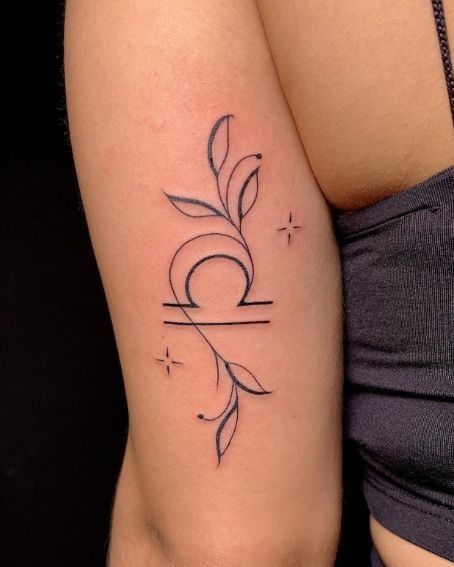 Blindfolded Justice Garden Tattoo Design