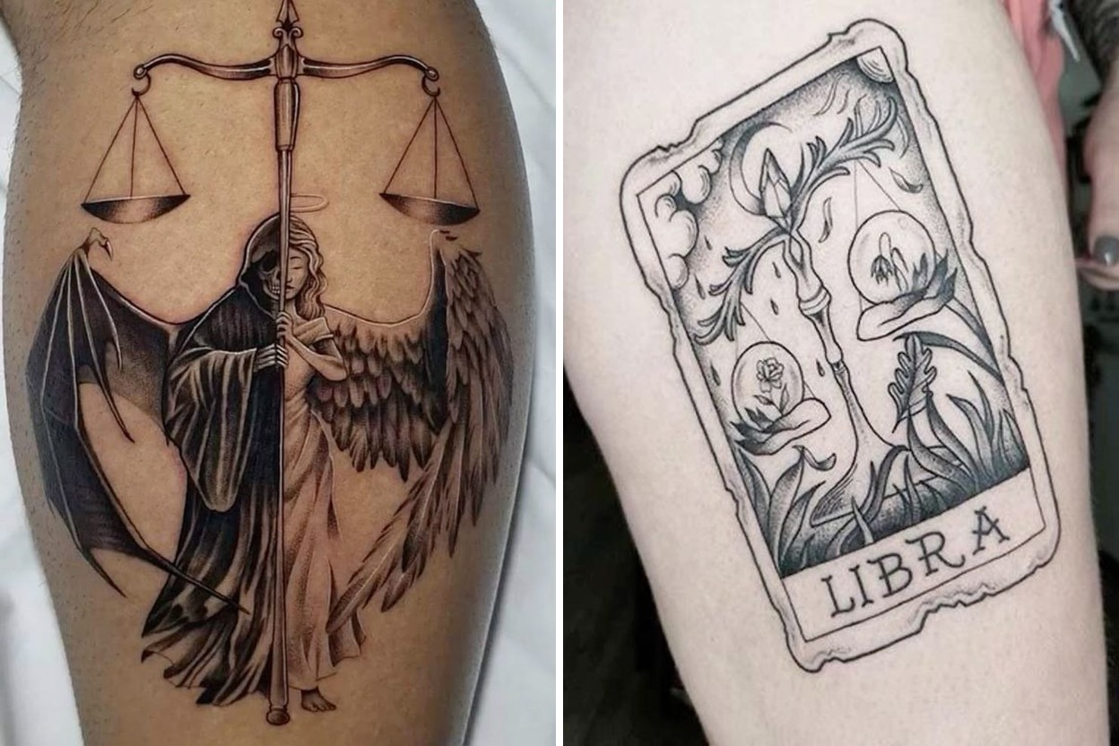 Delicate Libra Tattoo Ideas For Minimalist and Expressive Tattoos Featured Lookbook Collage