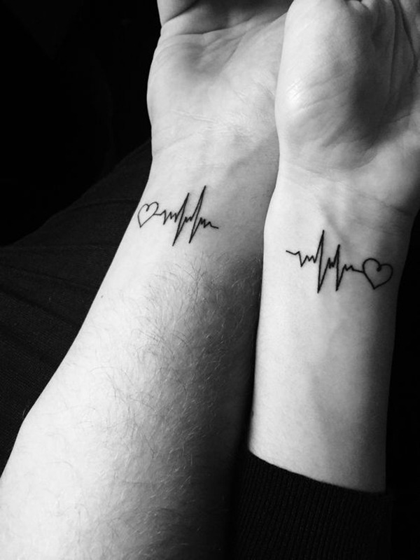 Elegant Lavalier Style Heart Ink Tattoo Design