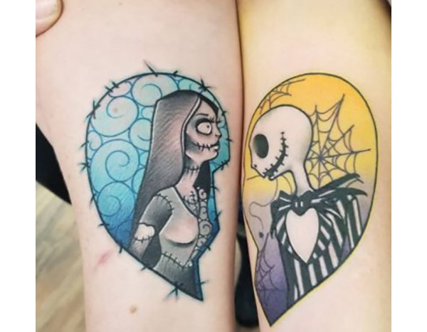 LGBTQ+ Coordinating Rainbow Heart Designs Tattoo Design