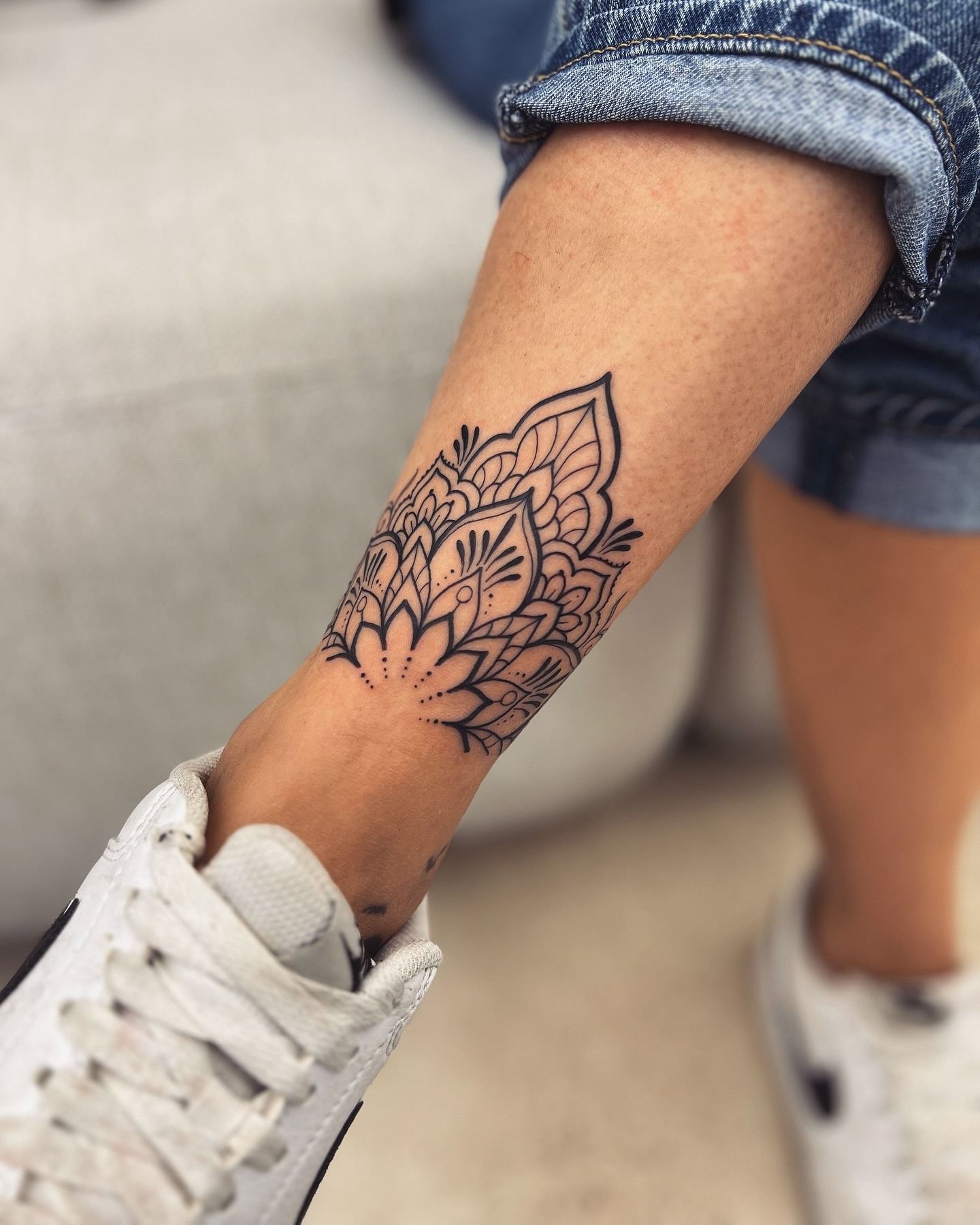 Ankle Lotus Mandala Tattoo Tattoo Design