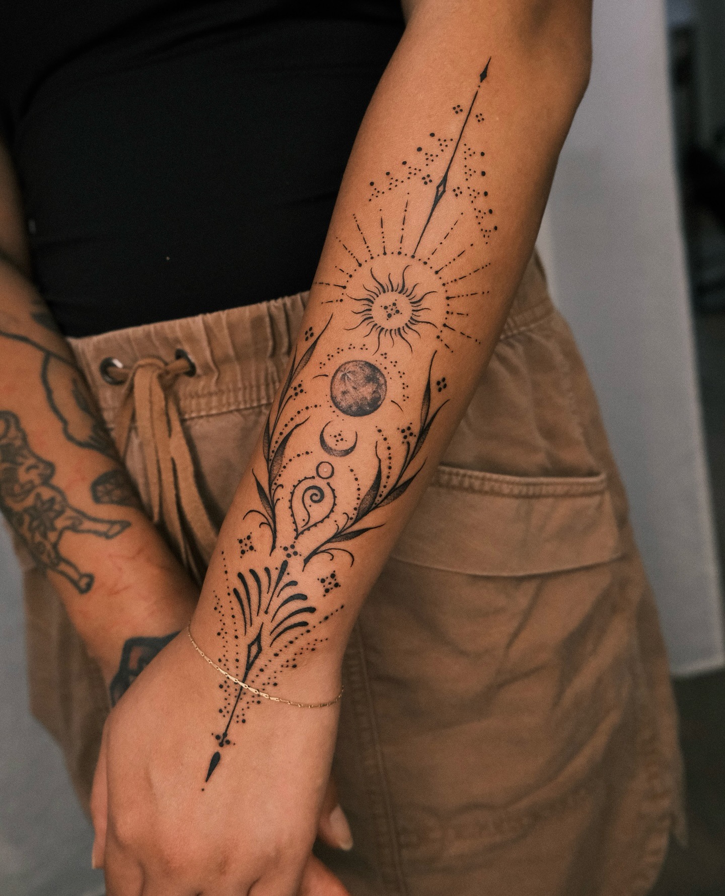 Celestial Arrow Mandala Tattoo Tattoo Design