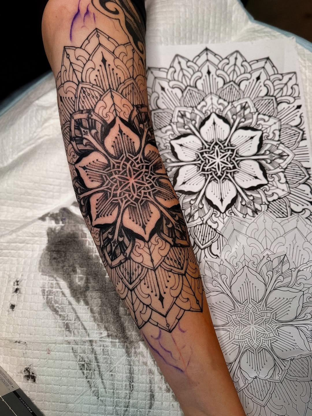 Geometric Lotus Mandala Tattoo Tattoo Design