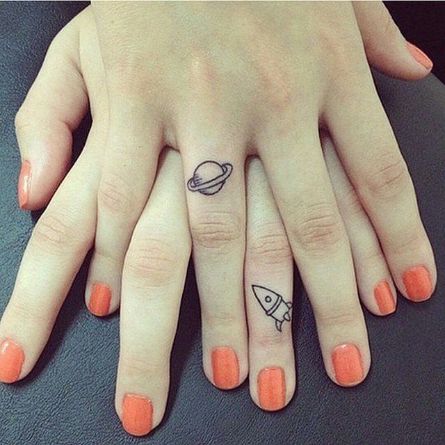 Beautiful Key Tattoo on two women's Arms Tattoo Design