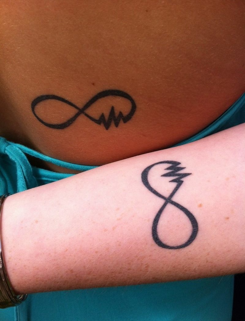 Couple Tattoo - Hugs and Kisses Tattoo Design
