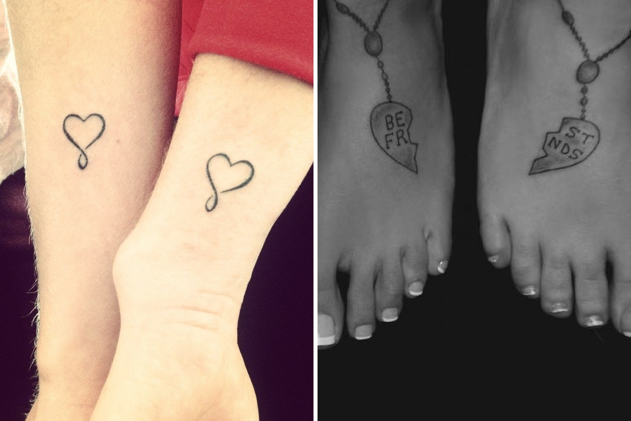 59+ Delicate Matching Tattoo Ideas & Inspiration Featured Lookbook Collage