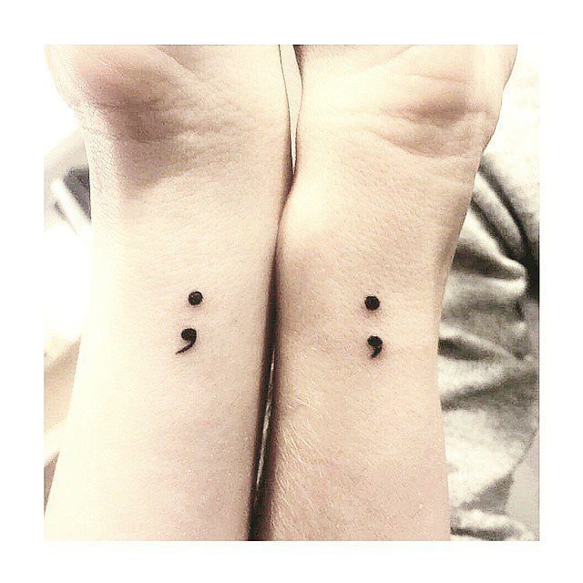 Matching campus direction tattoos on the wrist Tattoo Design