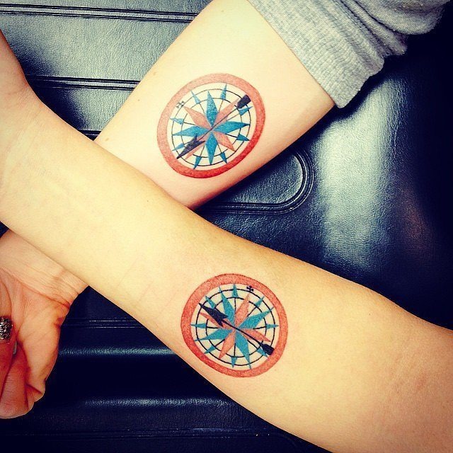Two simple matching tattoos on the thumb finger Tattoo Design