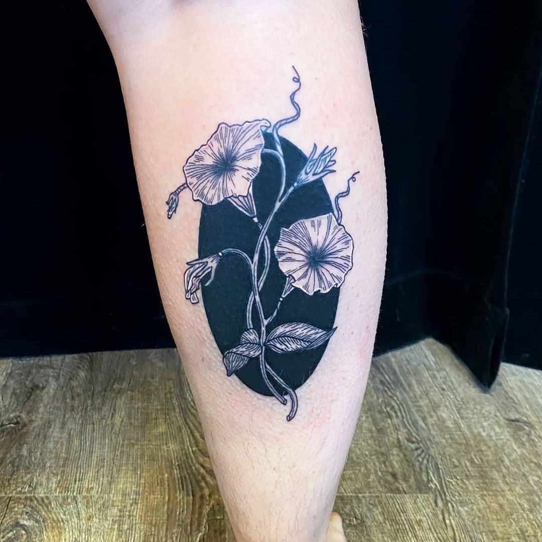 Botanical Blue Forearm Vine Tattoo Design