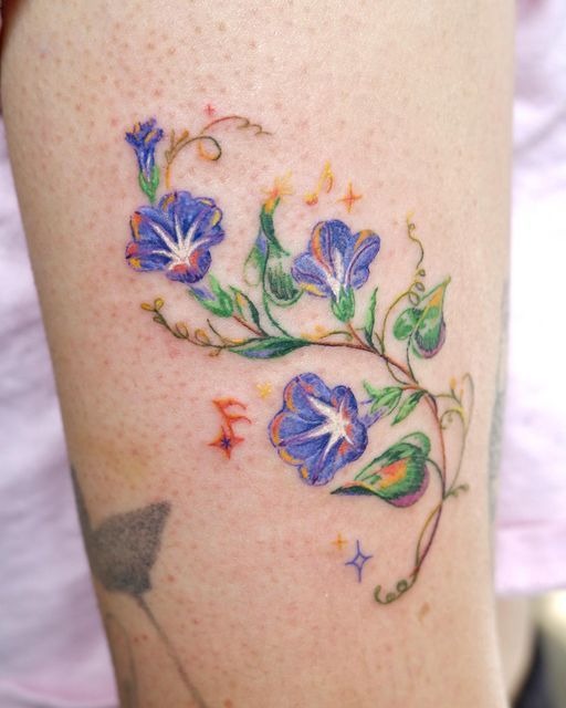 Teal Rose and Autumn Leaves Cameos Tattoo Design