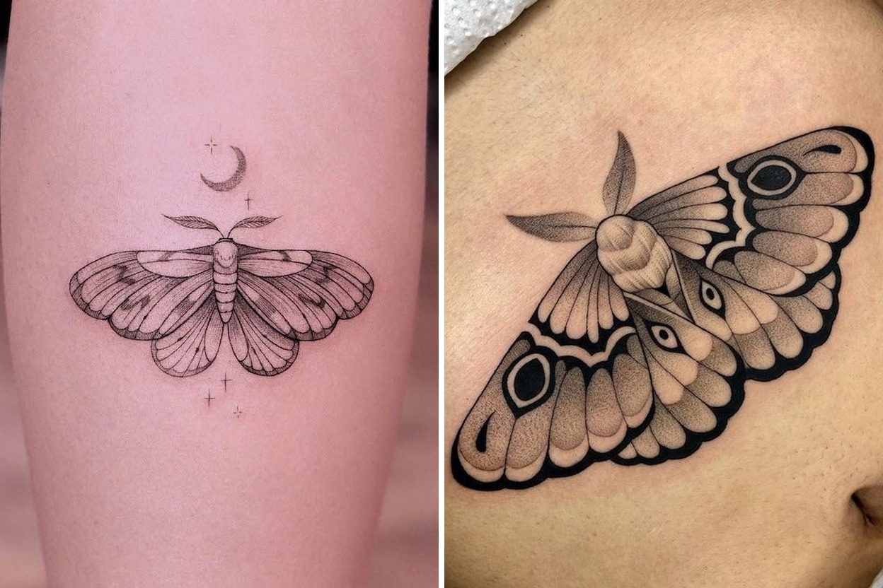23+ Delicate Moth Tattoo Ideas Worth Saving for Your Next Appointment Featured Lookbook Collage