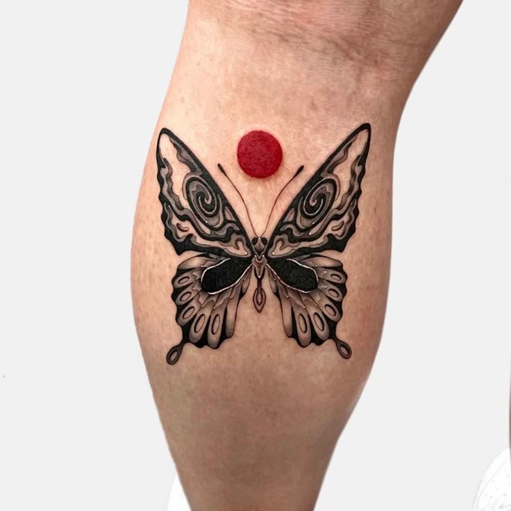 Red Sun Moth Tattoo Tattoo Design