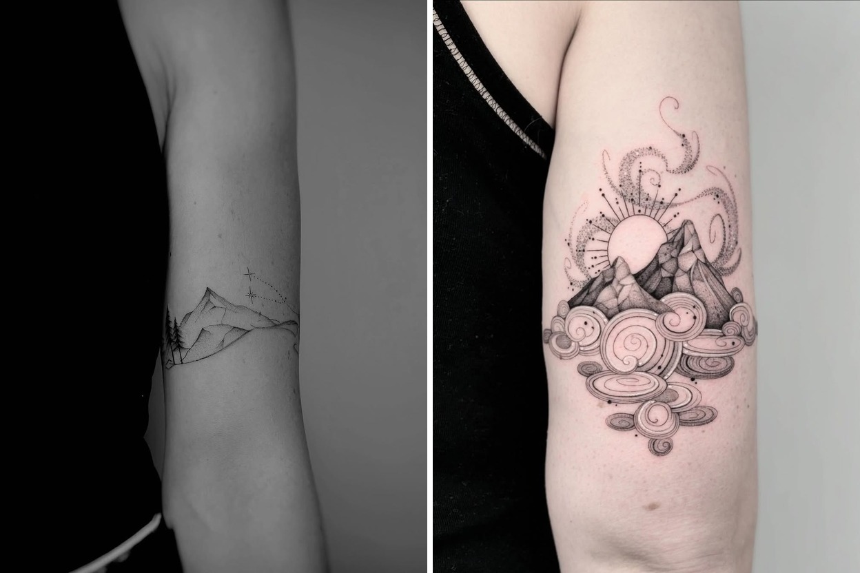 49+ Delicate Mountain Tattoo Ideas Full of Meaning and Personal Style Featured Lookbook Collage