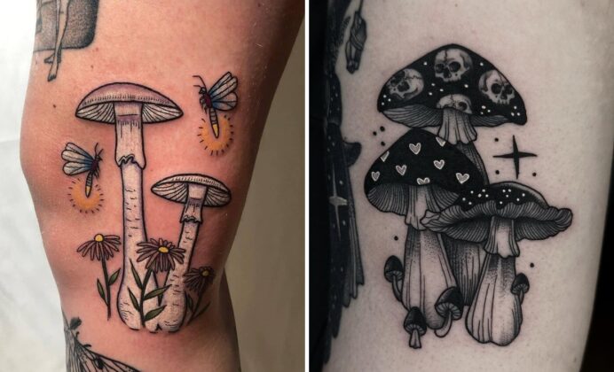 54+ Delicate Mushroom Tattoo Ideas That Are Whimsical and Nature-inspired