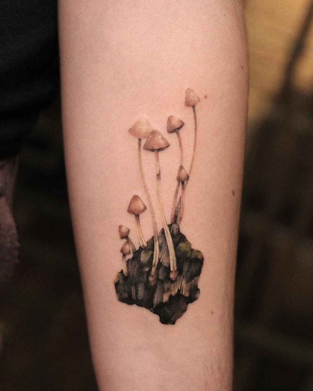 Realistic Psilocybe Mushroom Tattoo Tattoo Design