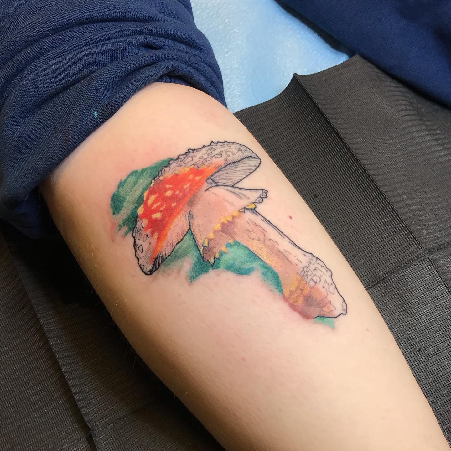 Watercolor Mushroom Tattoo Tattoo Design