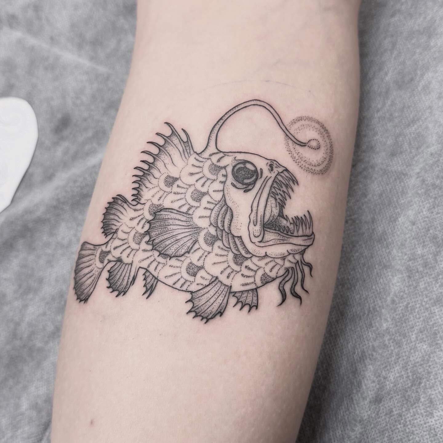 Anglerfish Ocean Tattoo Tattoo Design