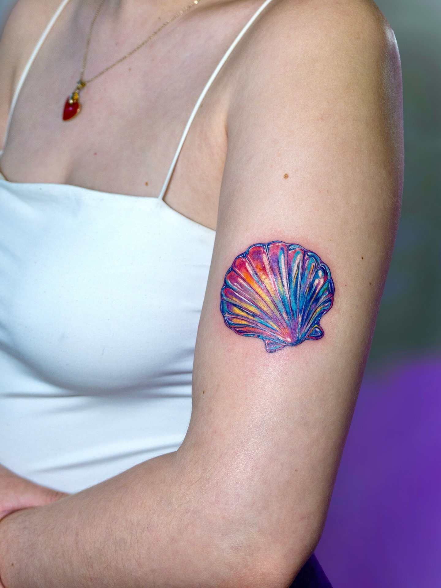 Bright Seashell Ocean Tattoo Tattoo Design