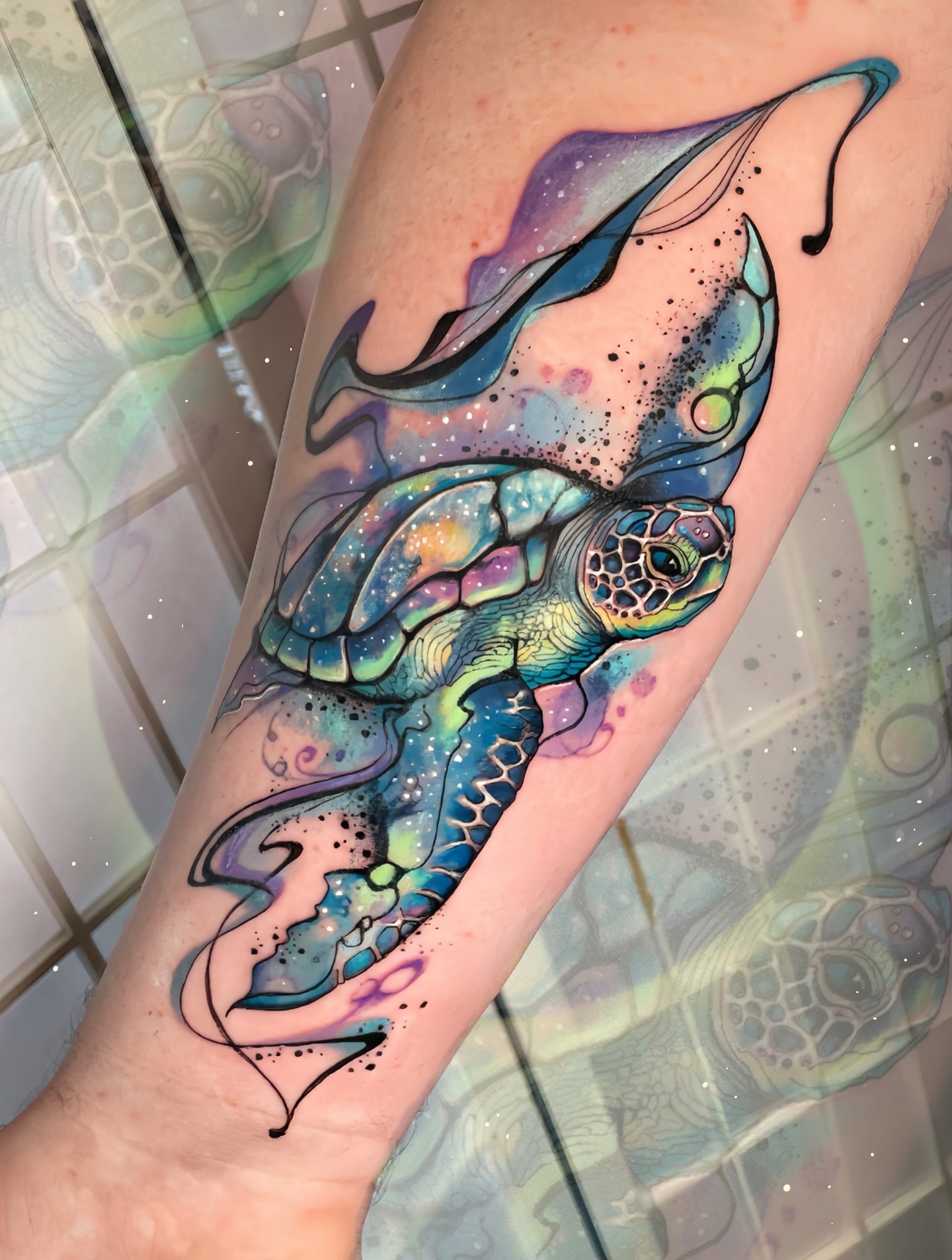 Cosmic Turtle Tattoo Tattoo Design
