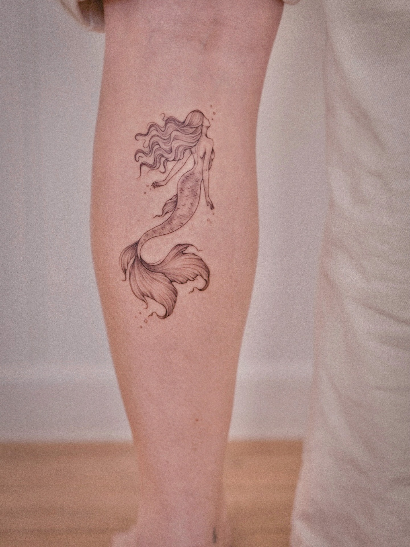 Elegant Mermaid Tattoo Tattoo Design