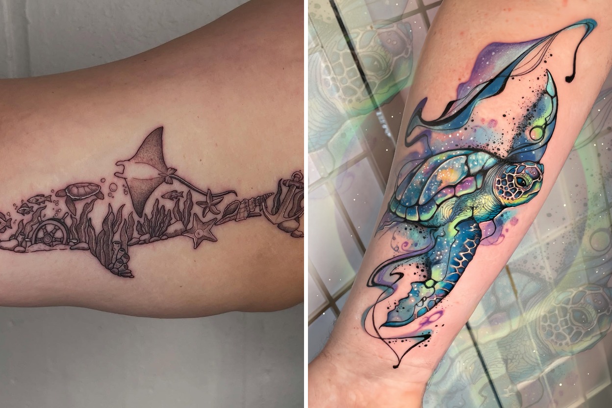 64+ Delicate Ocean Tattoo Ideas That Capture the Beauty of the Sea Featured Lookbook Collage