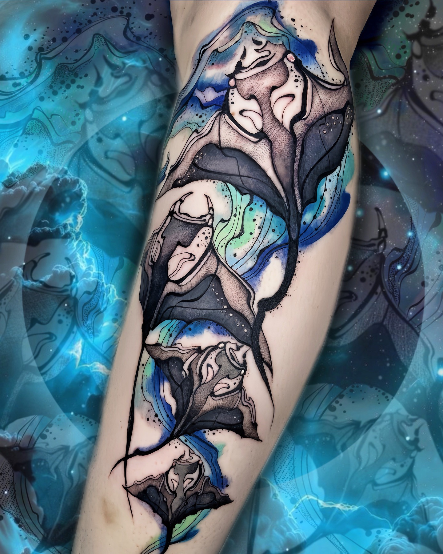 Manta Ray Flow Tattoo Tattoo Design