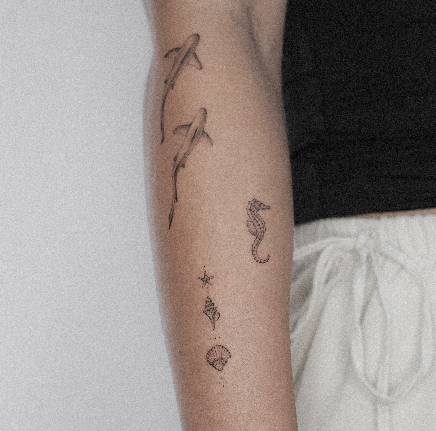 Minimal Ocean-Inspired Tattoo Collection Tattoo Design