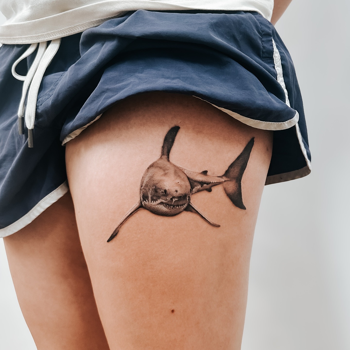 Realistic Great White Shark Tattoo Tattoo Design